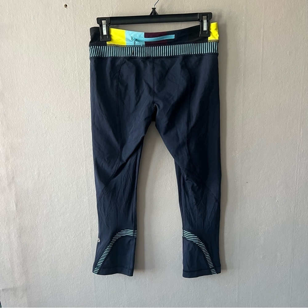 Lululemon Run: Inspire Crop II Navy Blue Leggings Size Small - Picture 4 of 6